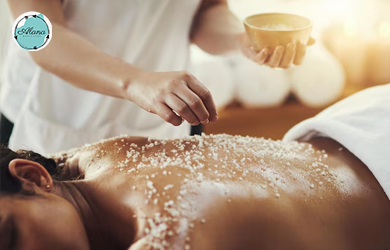 Peeling corporal con sales minerales y masaje súper hidratante