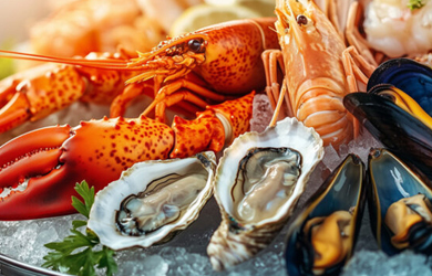 Mariscada para 2 personas + postre + botella de vino