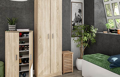 Armario 2p con estantes