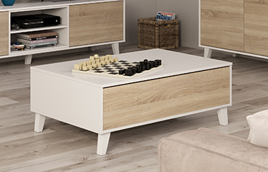 Mesa centro elevable
