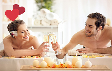 Masaje relajante en pareja de 60min con piedras calientes + masaj