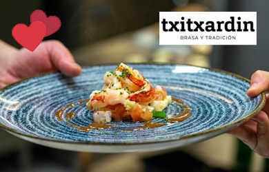 Menú degustación "Brasa y Tradición" en Txitxardin del Chef Sergi