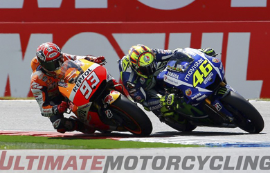 Entrada en pelouse de moto gp