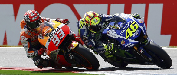 Entrada en pelouse de moto gp