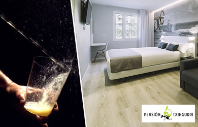 Estancia de 1 noche con desayuno en Astigarraga + 1 menú de sidre